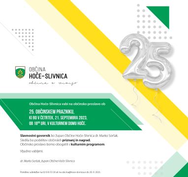 Vabilo na proslavo ob 25. občinskem prazniku